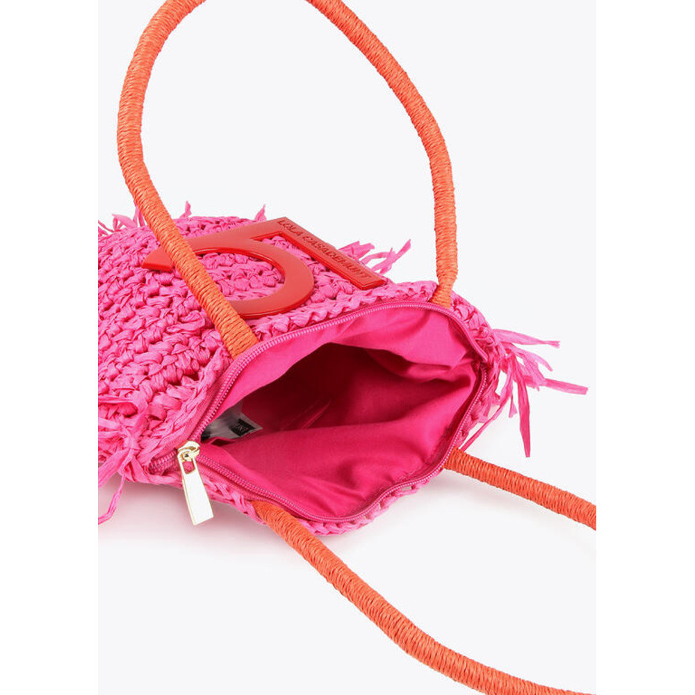 Tas met contrasterend logo Roze KL Tas met contrasterend logo Roze KL