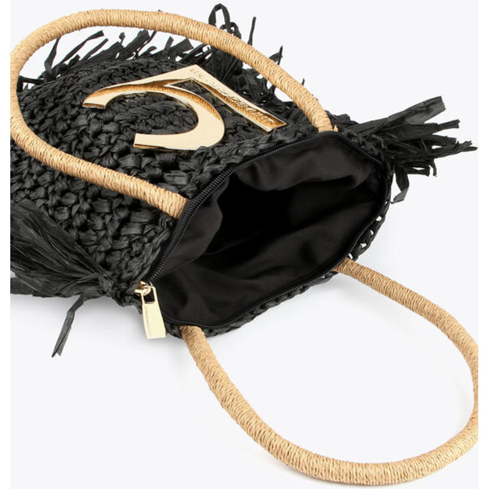 Tas met contrasterend logo Zwart KL Tas met contrasterend logo Zwart KL