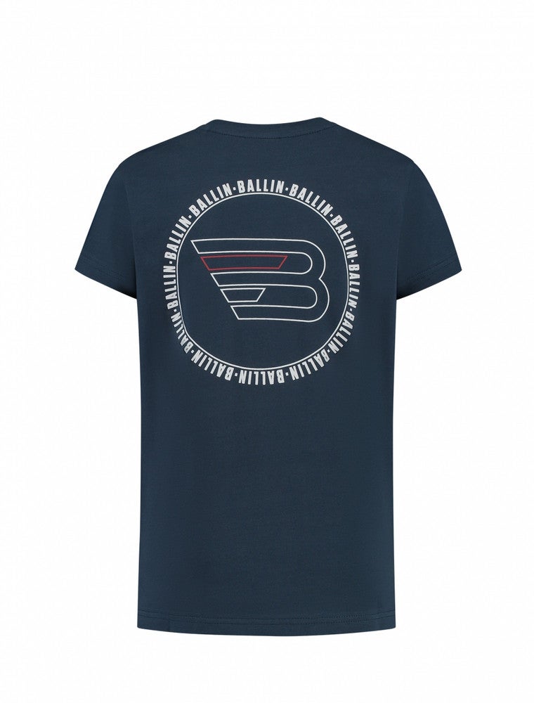 T-shirt with front and backprint Donker blauw KL T-shirt with front and backprint Donker blauw KL
