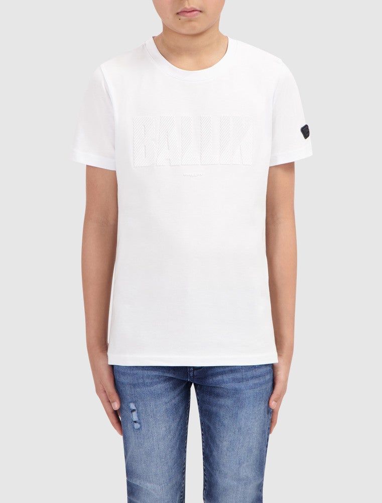 T-shirt with frontprint texture Wit KL T-shirt with frontprint texture Wit KL