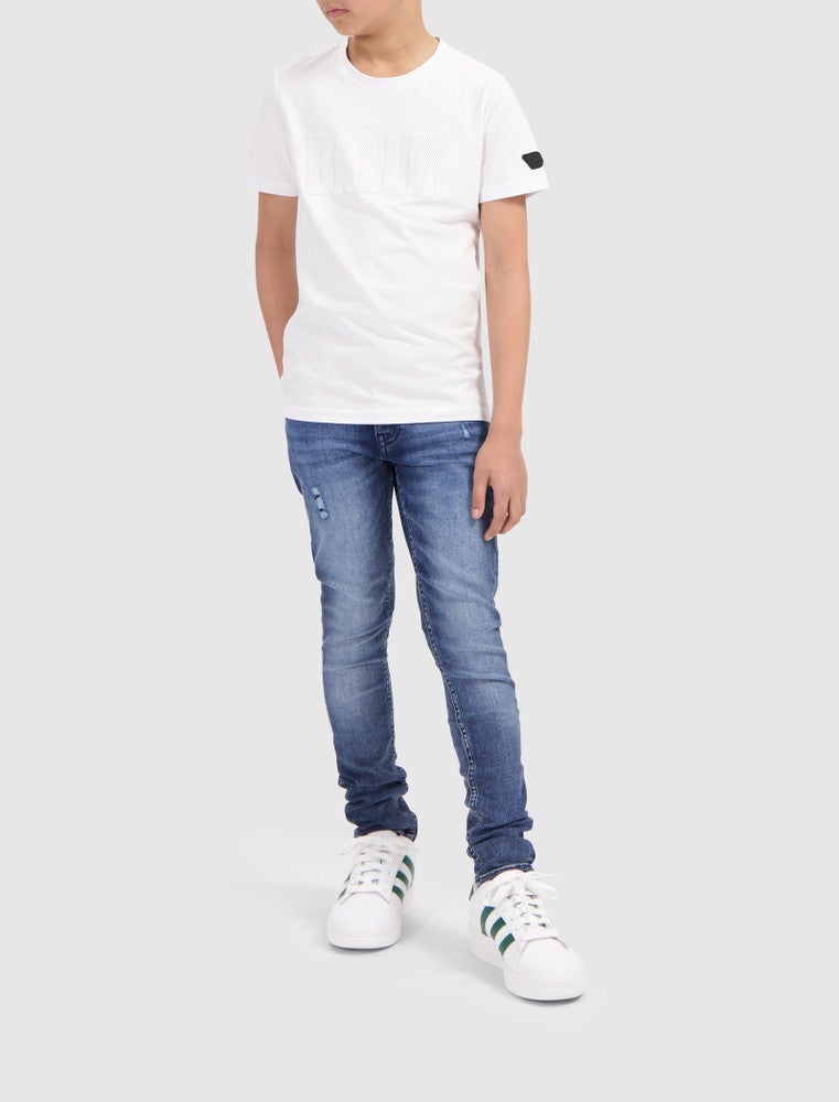 T-shirt with frontprint texture Wit KL T-shirt with frontprint texture Wit KL