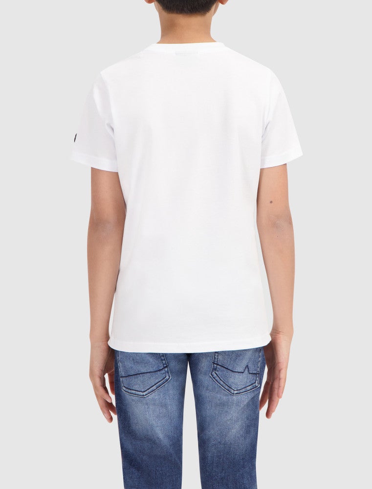 T-shirt with frontprint texture Wit KL T-shirt with frontprint texture Wit KL