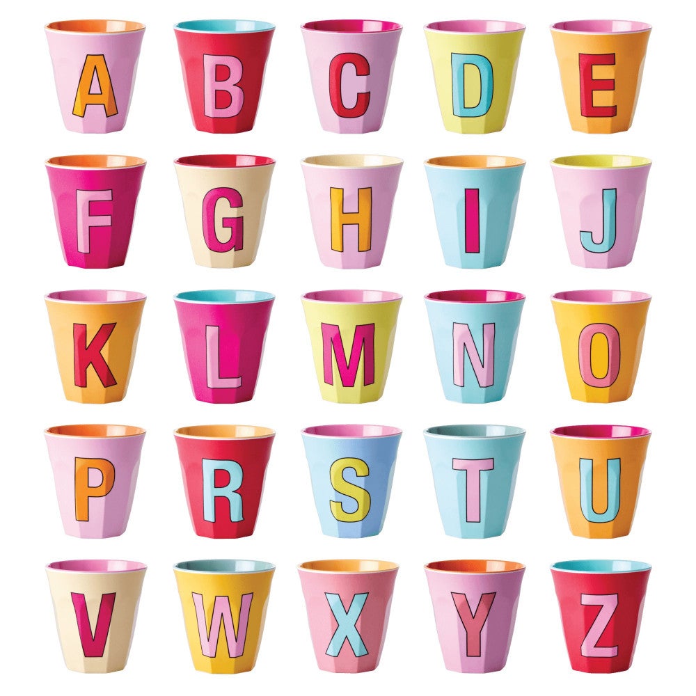 Melamine Full Alphabet M Roze KL Melamine Full Alphabet M Roze KL