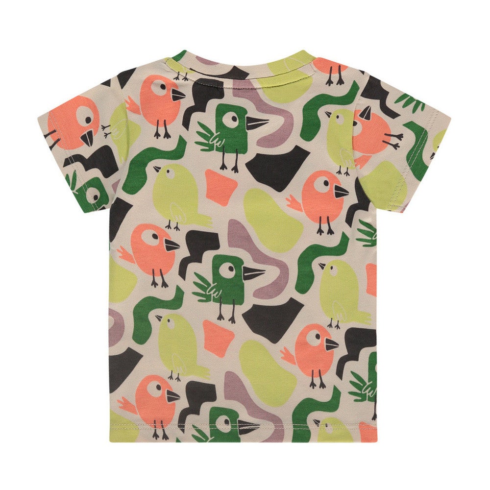 baby boys t-shirt short sleeve birds Creme KL baby boys t-shirt short sleeve birds Creme KL