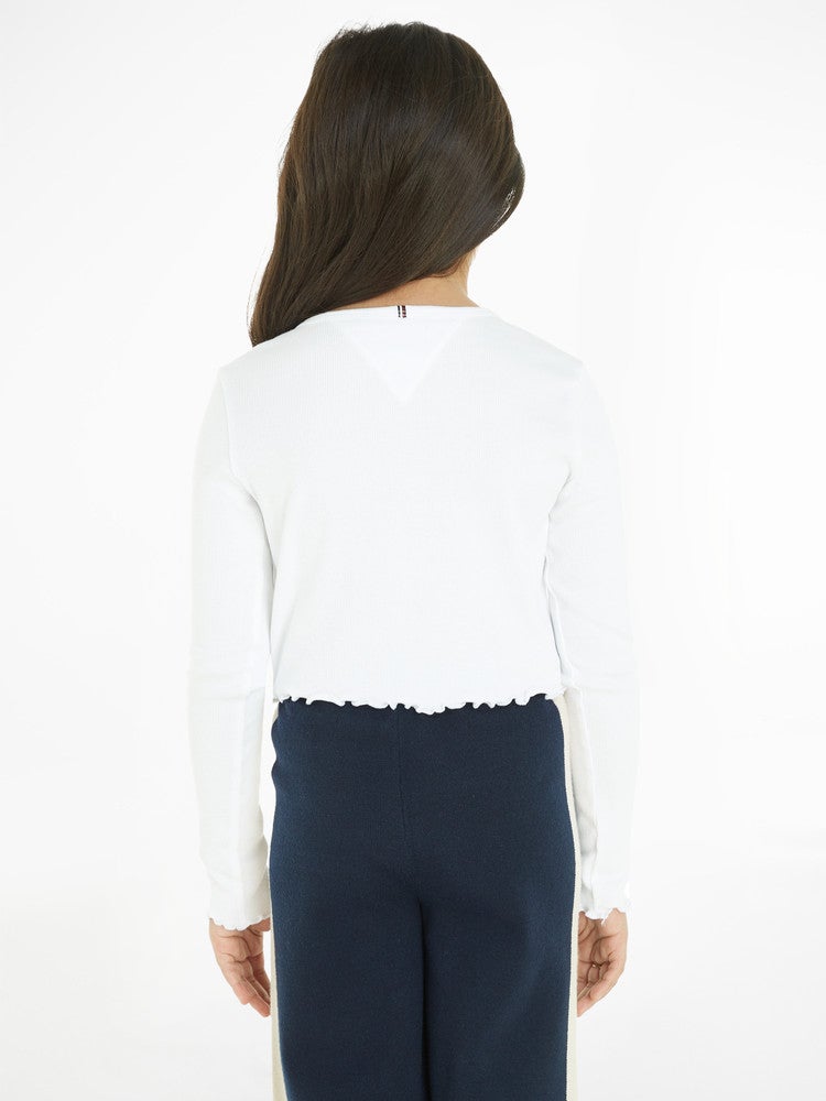 Essentail Rib Top LS Wit KL Essentail Rib Top LS Wit KL