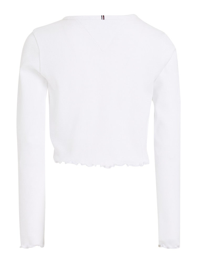 Essentail Rib Top LS Wit KL Essentail Rib Top LS Wit KL