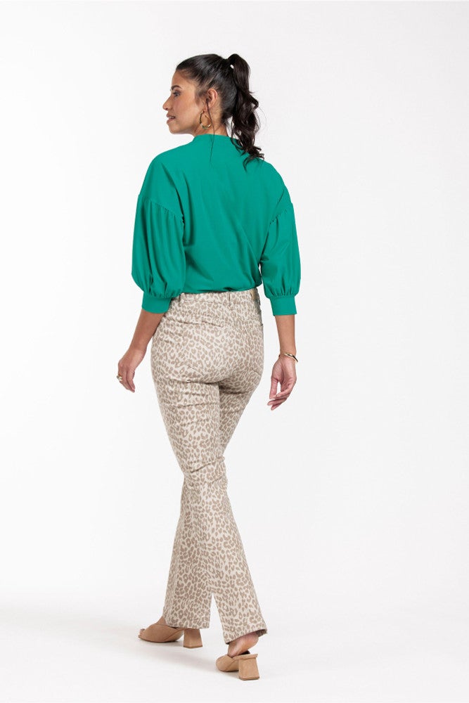 Elvira leo denim trousers Beige KL Elvira leo denim trousers Beige KL