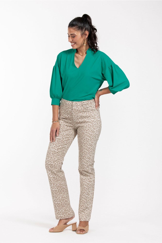 Elvira leo denim trousers Beige KL Elvira leo denim trousers Beige KL