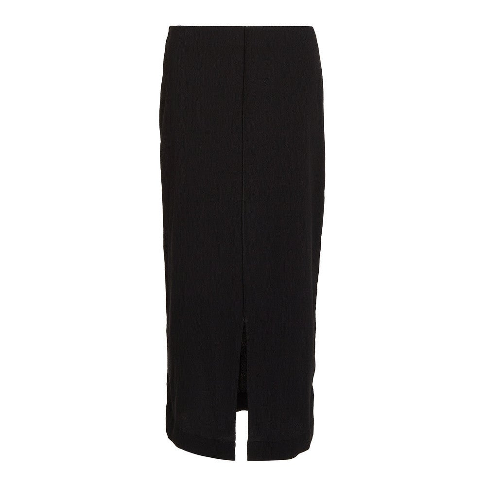 Crinkle midi skirt Zwart Crinkle midi skirt Zwart