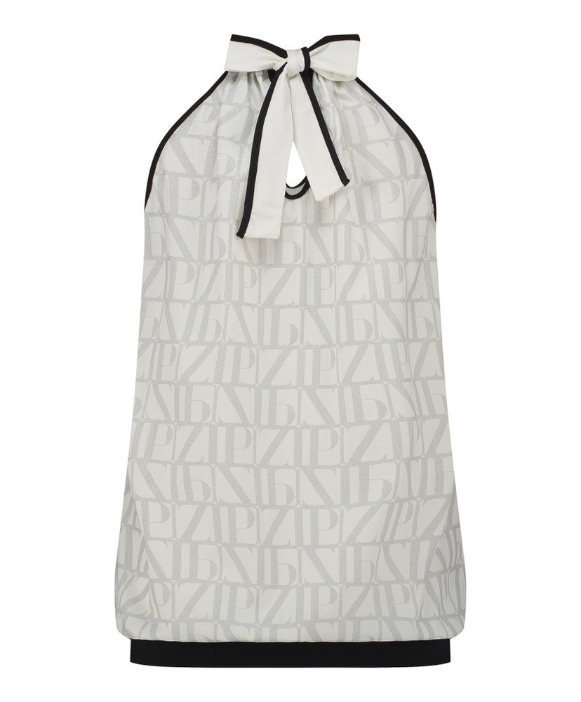 Haltertop all-over print zilver Zilver KL Haltertop all-over print zilver Zilver KL