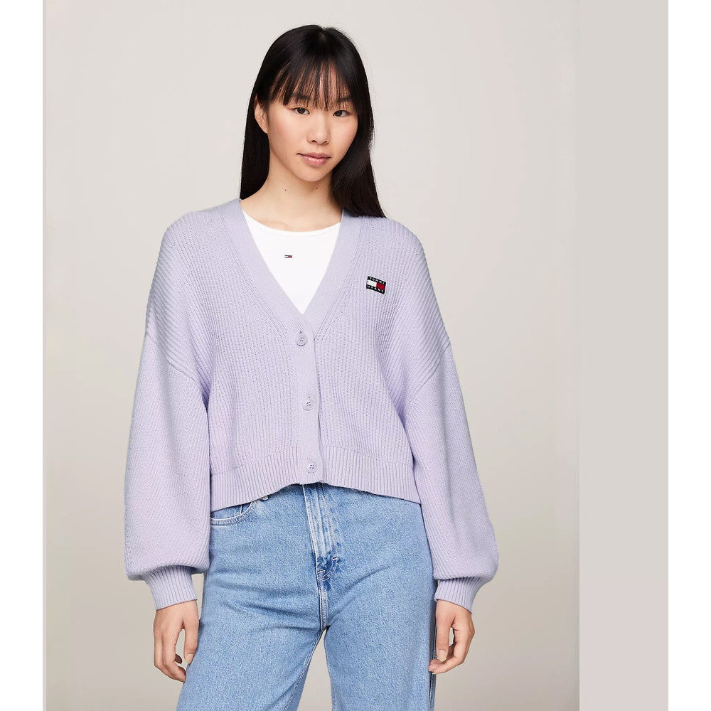 TJW essential badge cardigan Paars KL TJW essential badge cardigan Paars KL