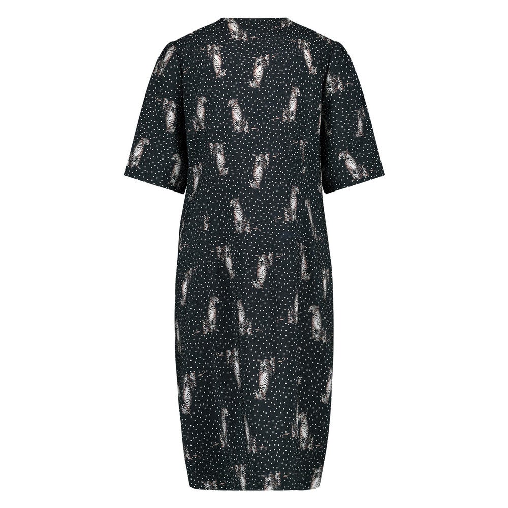 Lara dot panther dress Zwart 2 Lara dot panther dress Zwart 2