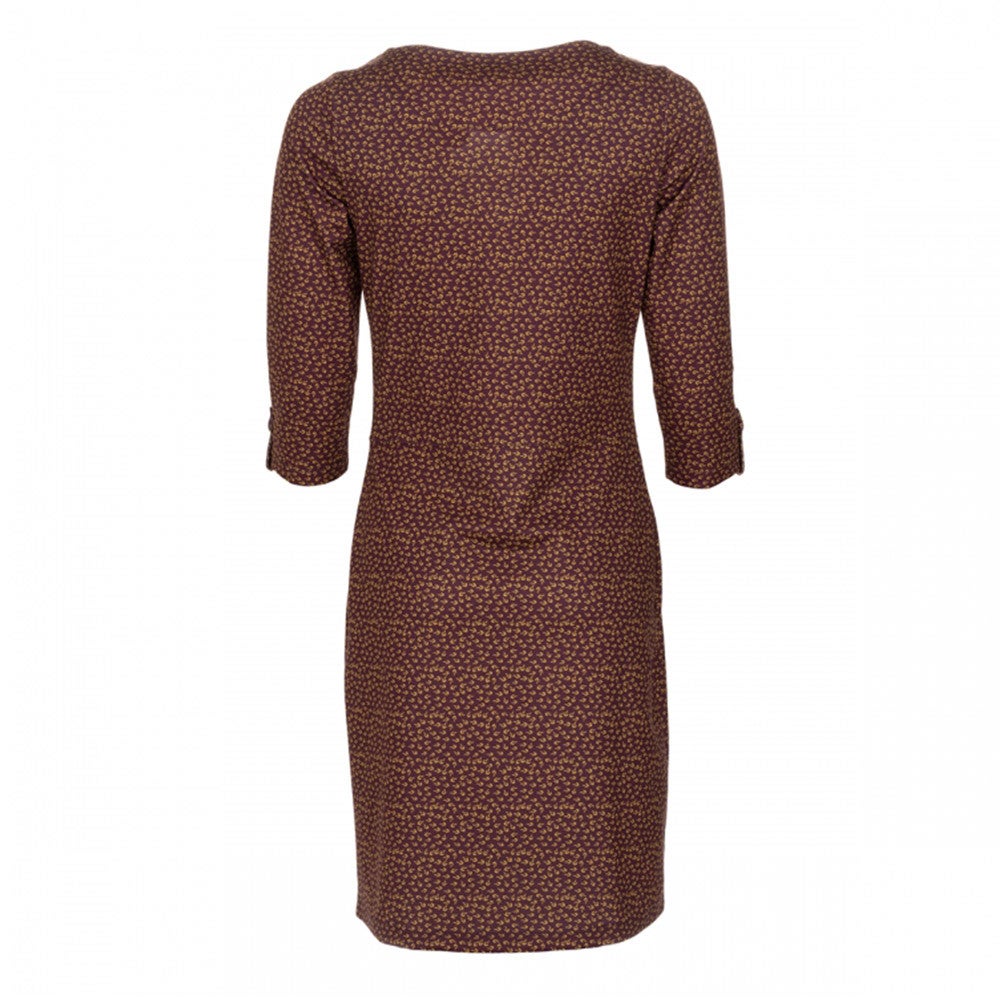 Le Pep Dress Babeau Graphic Wine Rood KL Le Pep Dress Babeau Graphic Wine Rood KL