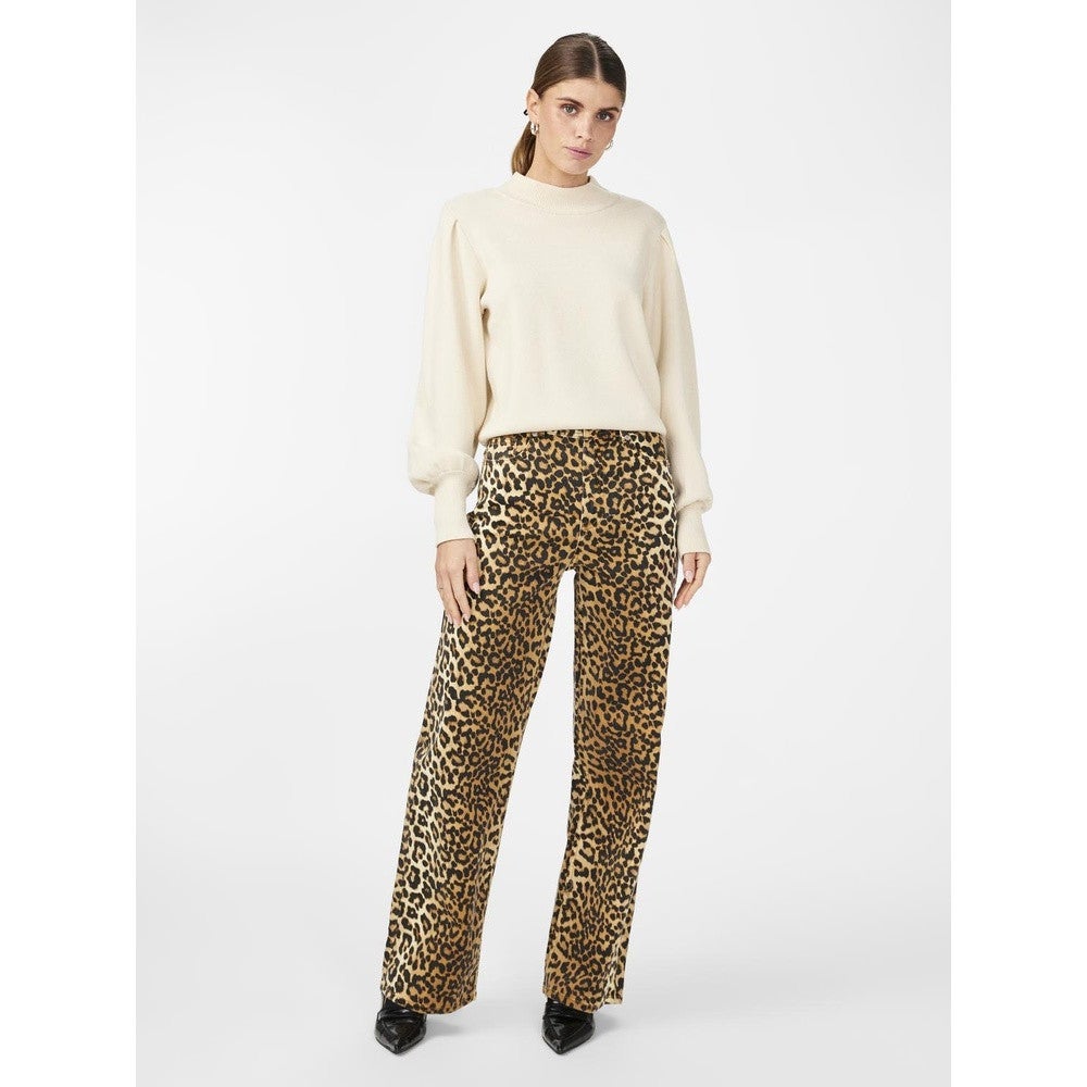 Yasleonora HW Denim Jeans Bruin 1 Yasleonora HW Denim Jeans Bruin 1