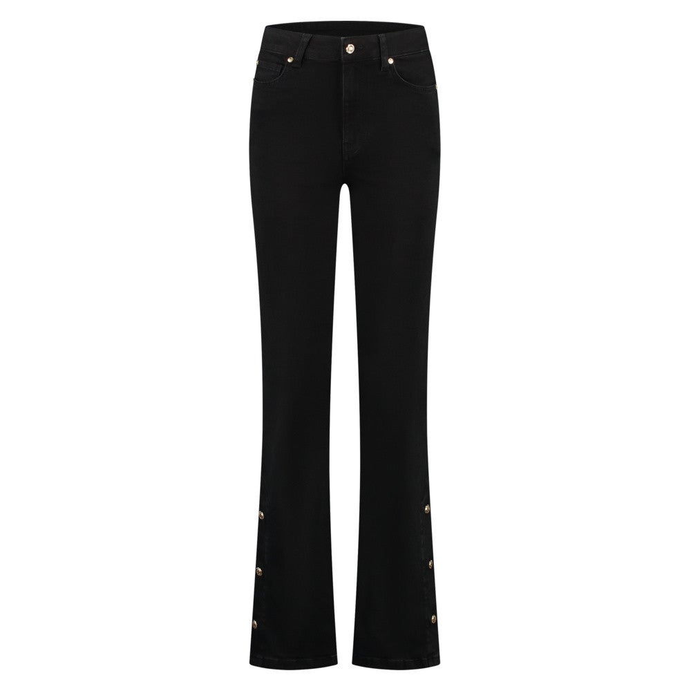 Bella Button Flared Jeans Zwart 1 Bella Button Flared Jeans Zwart 1