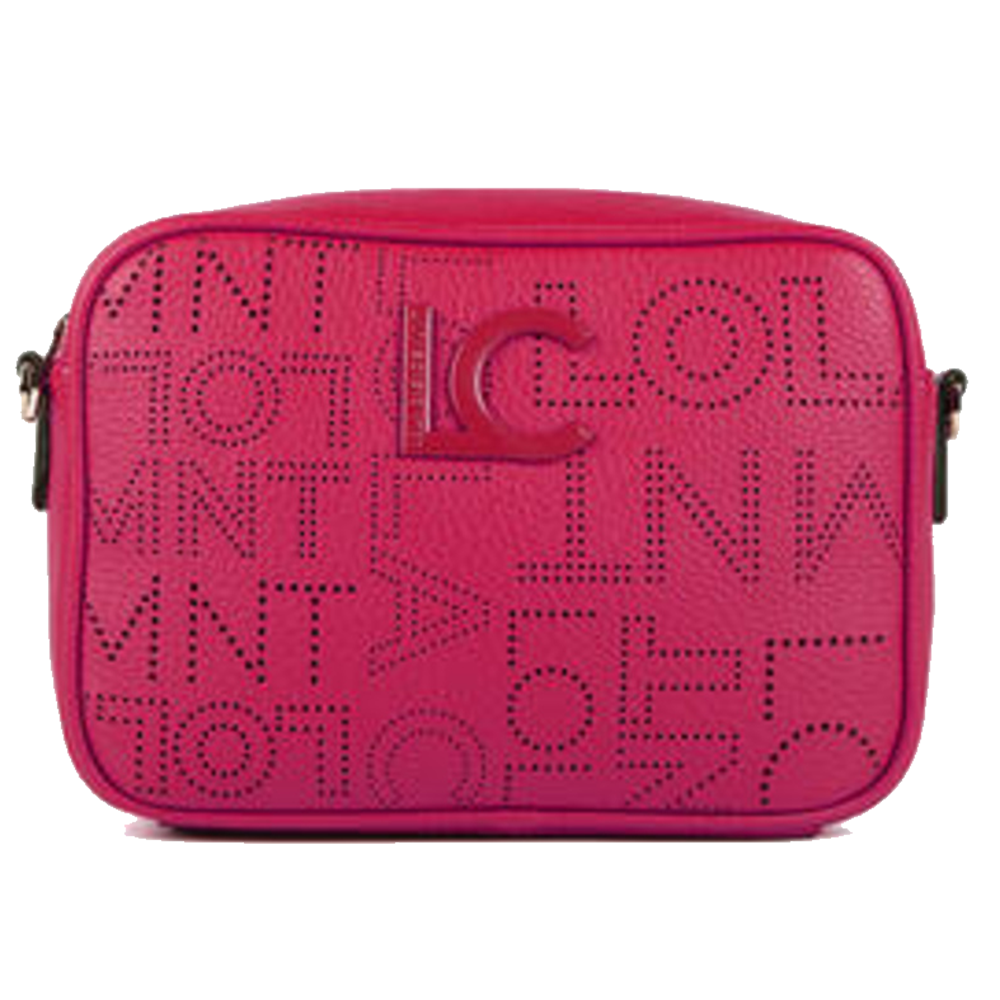 Schoudertas Met Gestanst Monogram Roze Schoudertas Met Gestanst Monogram Roze