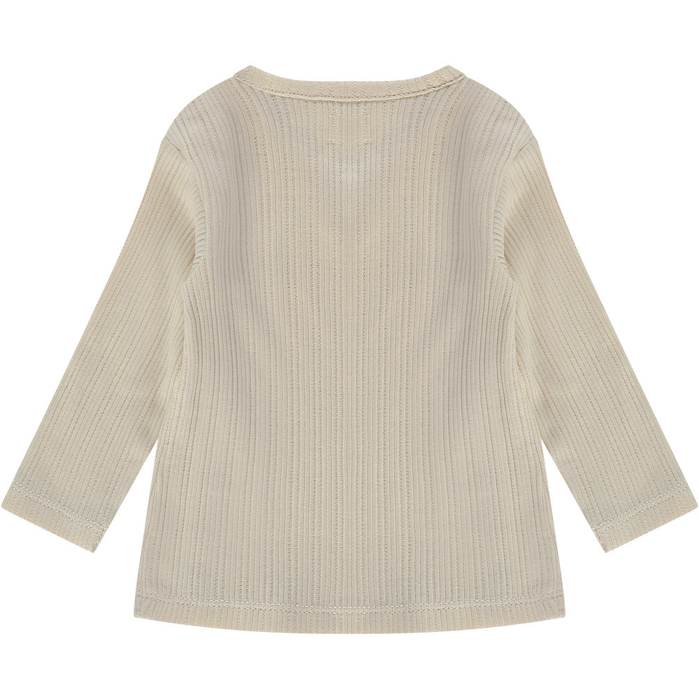 baby t-shirt long sleeve overslag rib Off White baby t-shirt long sleeve overslag rib Off White