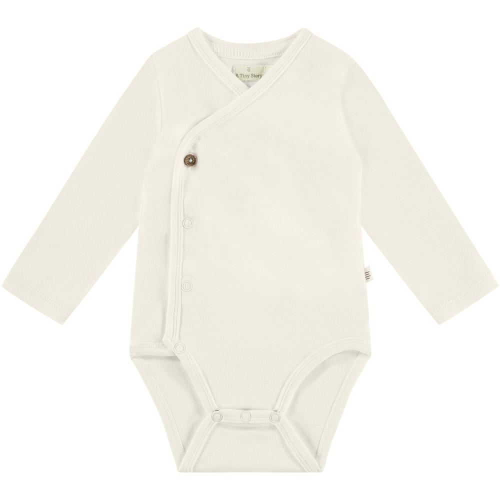 baby romper overslag long sleeve basic Off White baby romper overslag long sleeve basic Off White