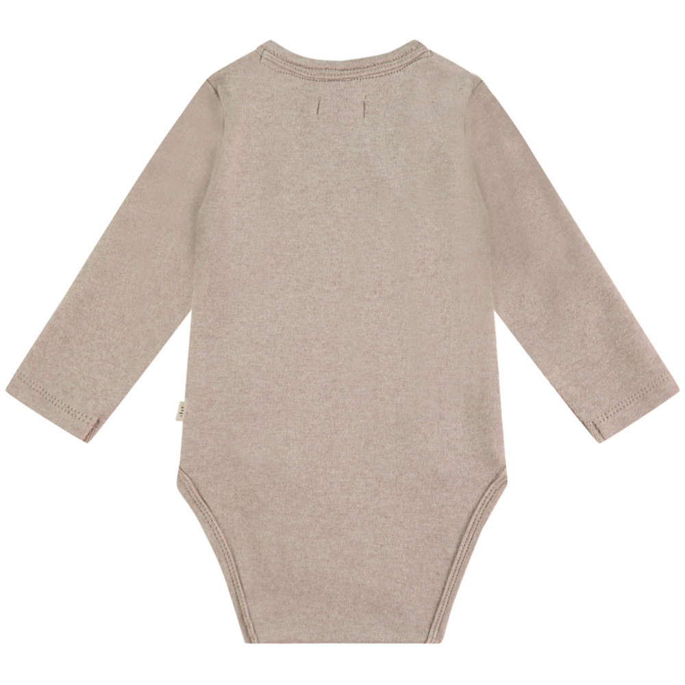baby romper overslag long sleeve basic Beige baby romper overslag long sleeve basic Beige