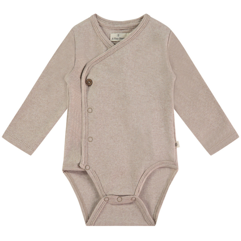 baby romper overslag long sleeve basic Beige baby romper overslag long sleeve basic Beige