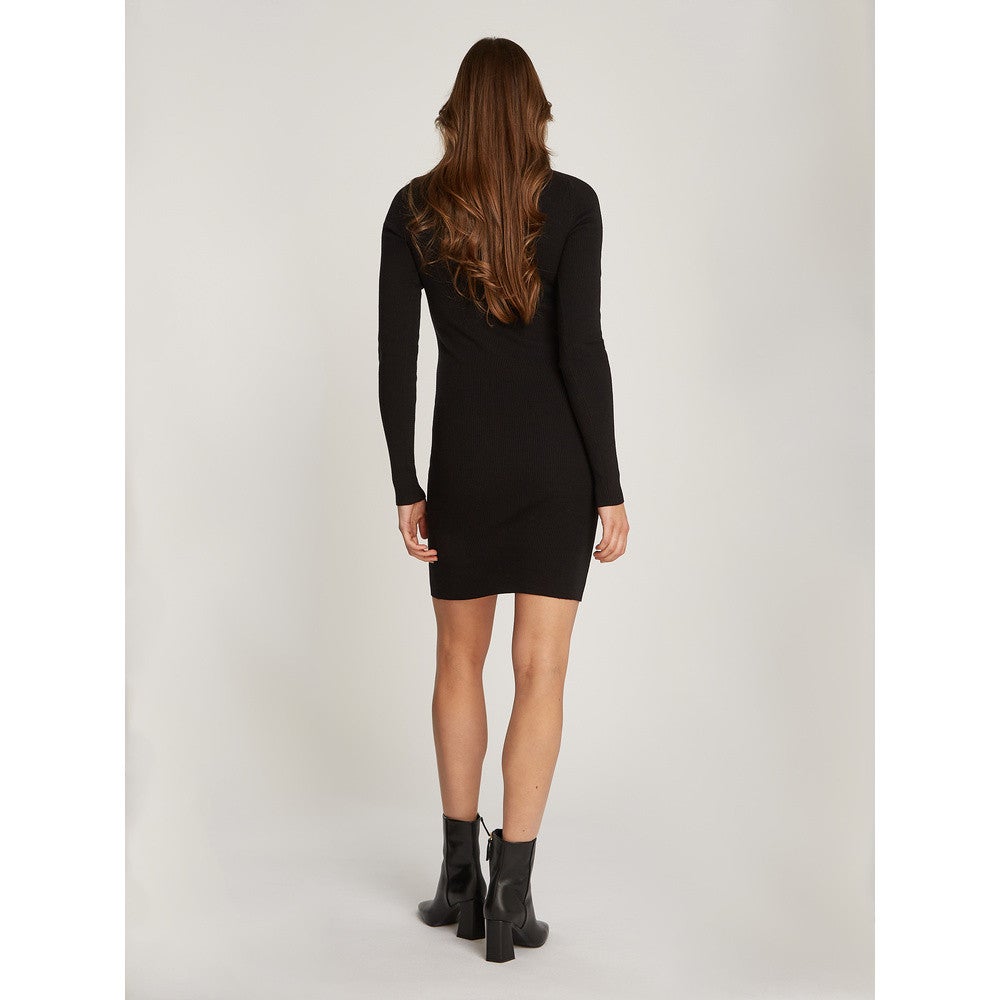 Tight Sweater Dress Zwart KL Tight Sweater Dress Zwart KL