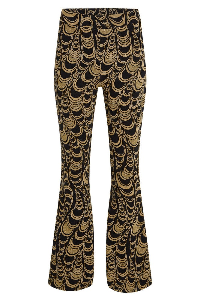 Flared Pants Bobbin Jacquard Zwart 1 Flared Pants Bobbin Jacquard Zwart 1