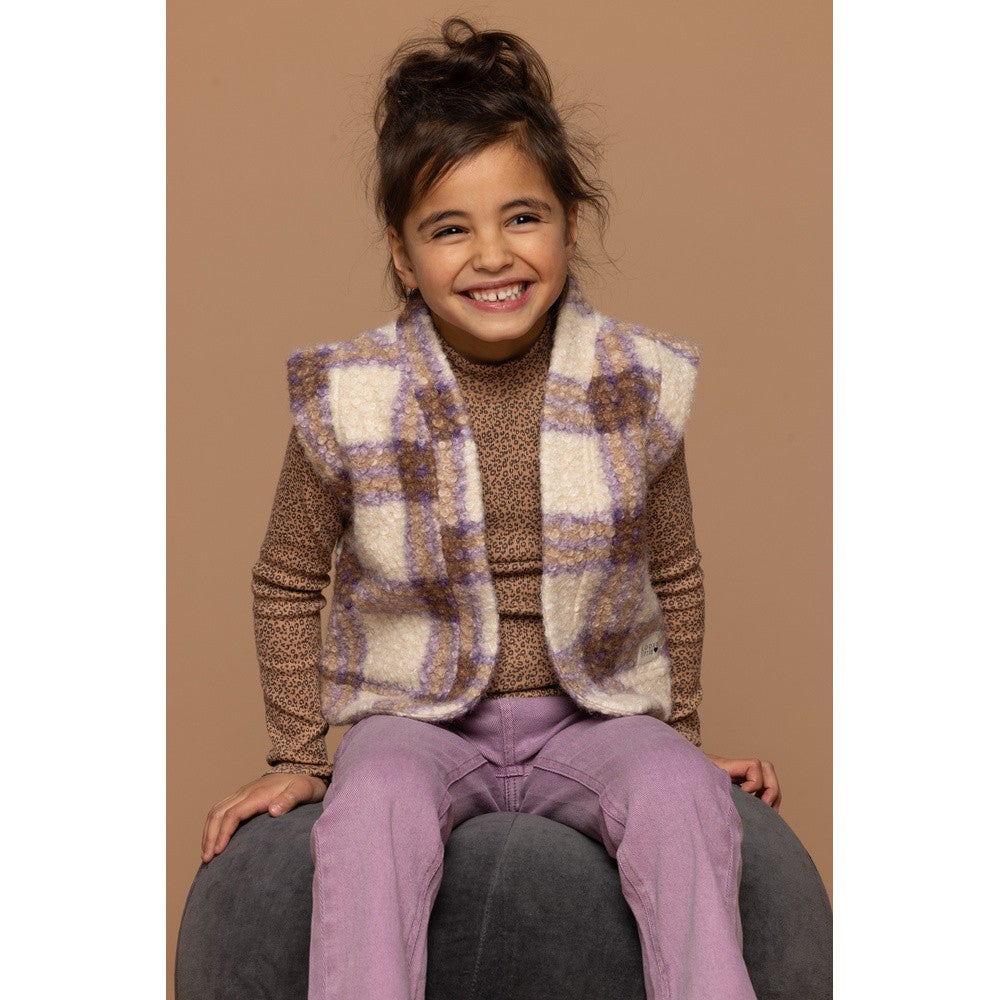Little check gilet Paars Little check gilet Paars