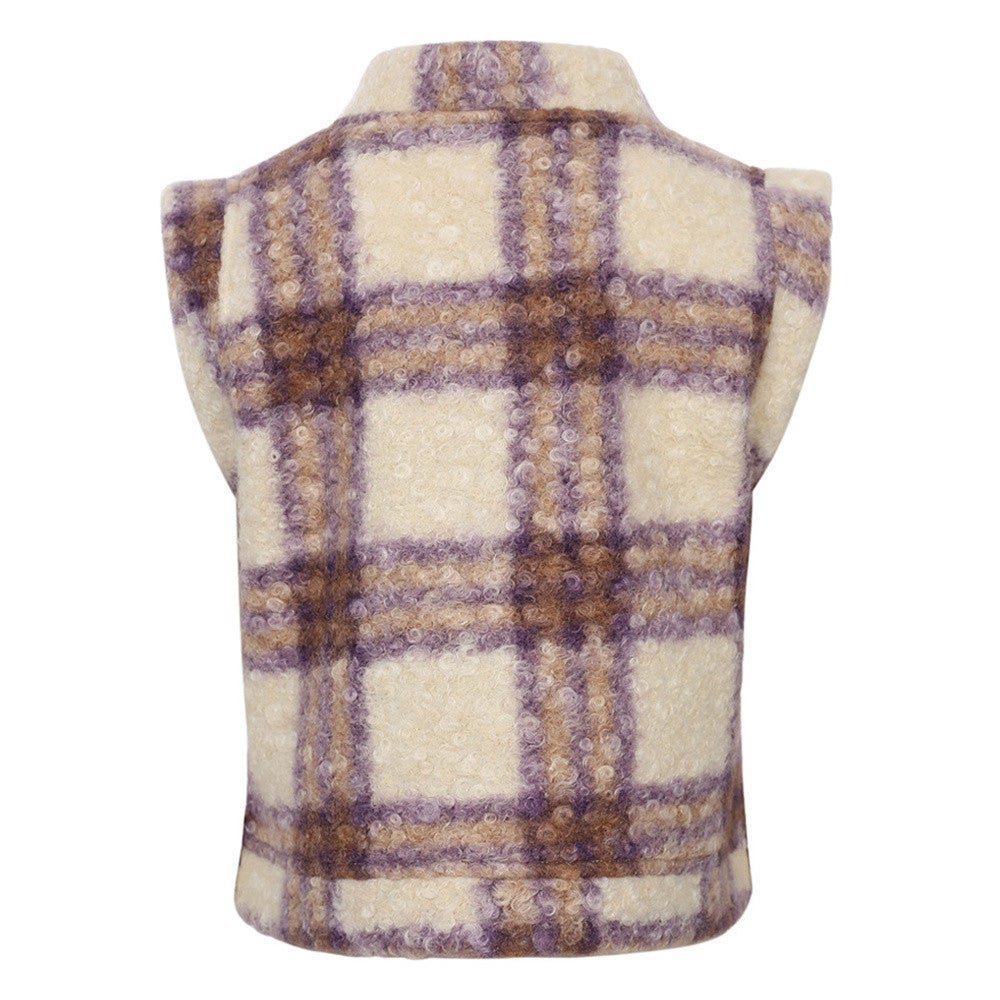 Little check gilet Paars Little check gilet Paars