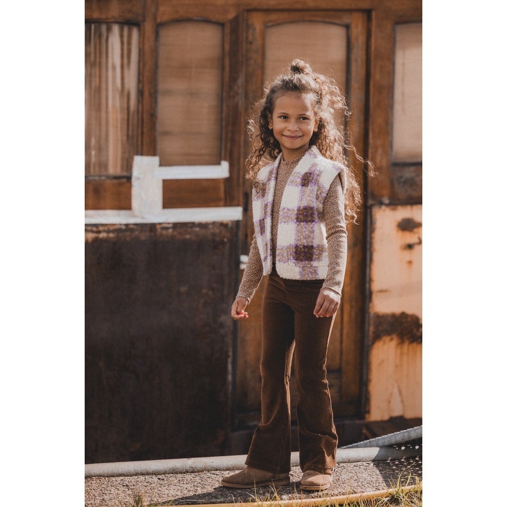 Little check gilet Paars Little check gilet Paars