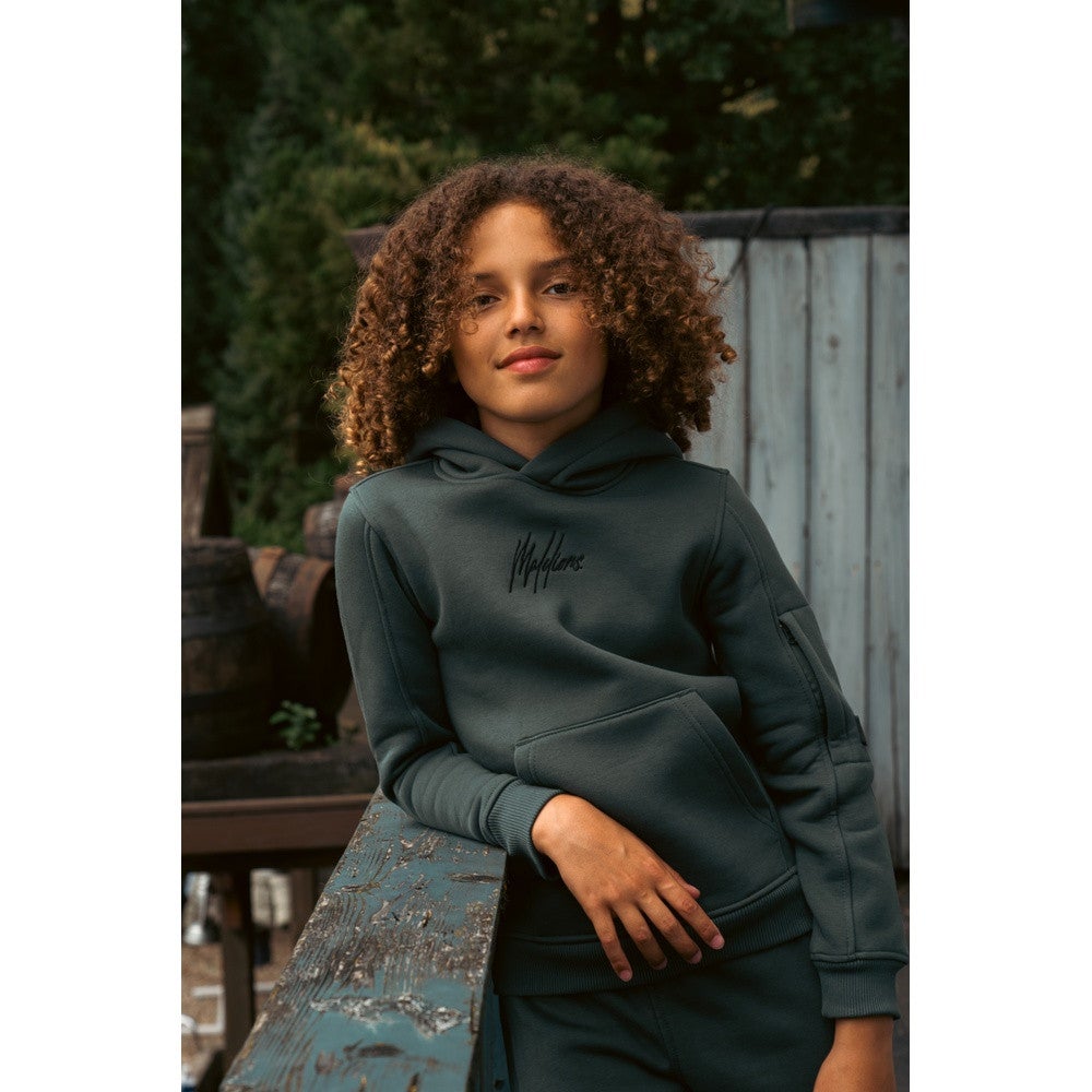 Malelions Junior Cargo Hoodie Blauw Malelions Junior Cargo Hoodie Blauw