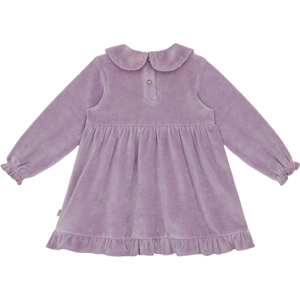 Baby Girls Collar Dress Paars Baby Girls Collar Dress Paars