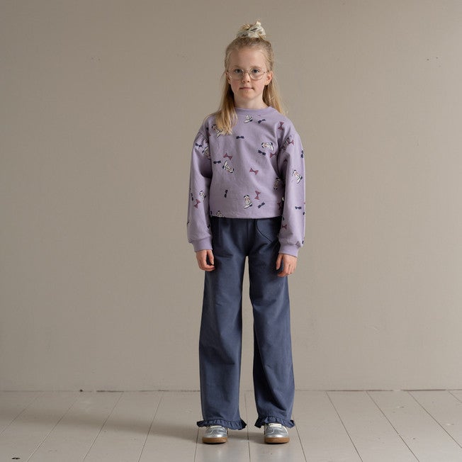 Classic Ruffled Pants Donker Blauw Classic Ruffled Pants Donker Blauw