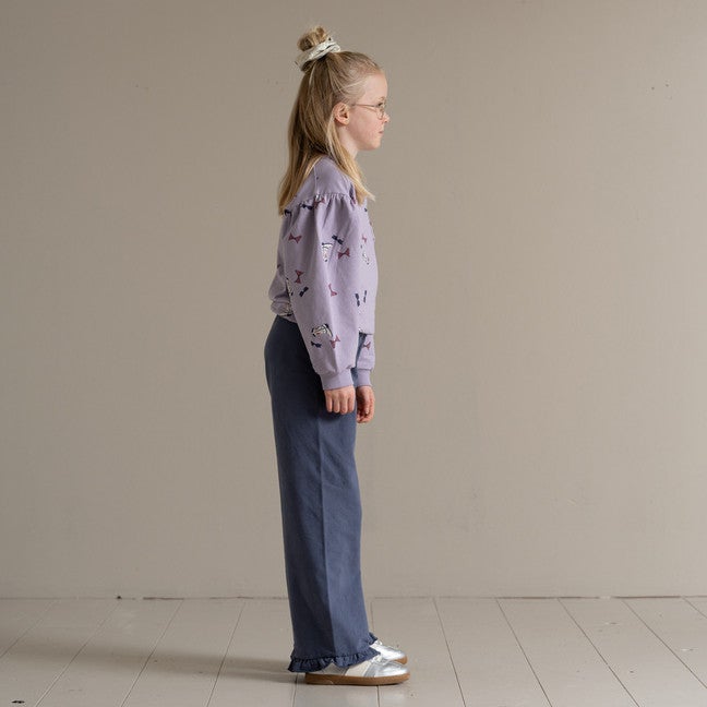 Classic Ruffled Pants Donker Blauw Classic Ruffled Pants Donker Blauw