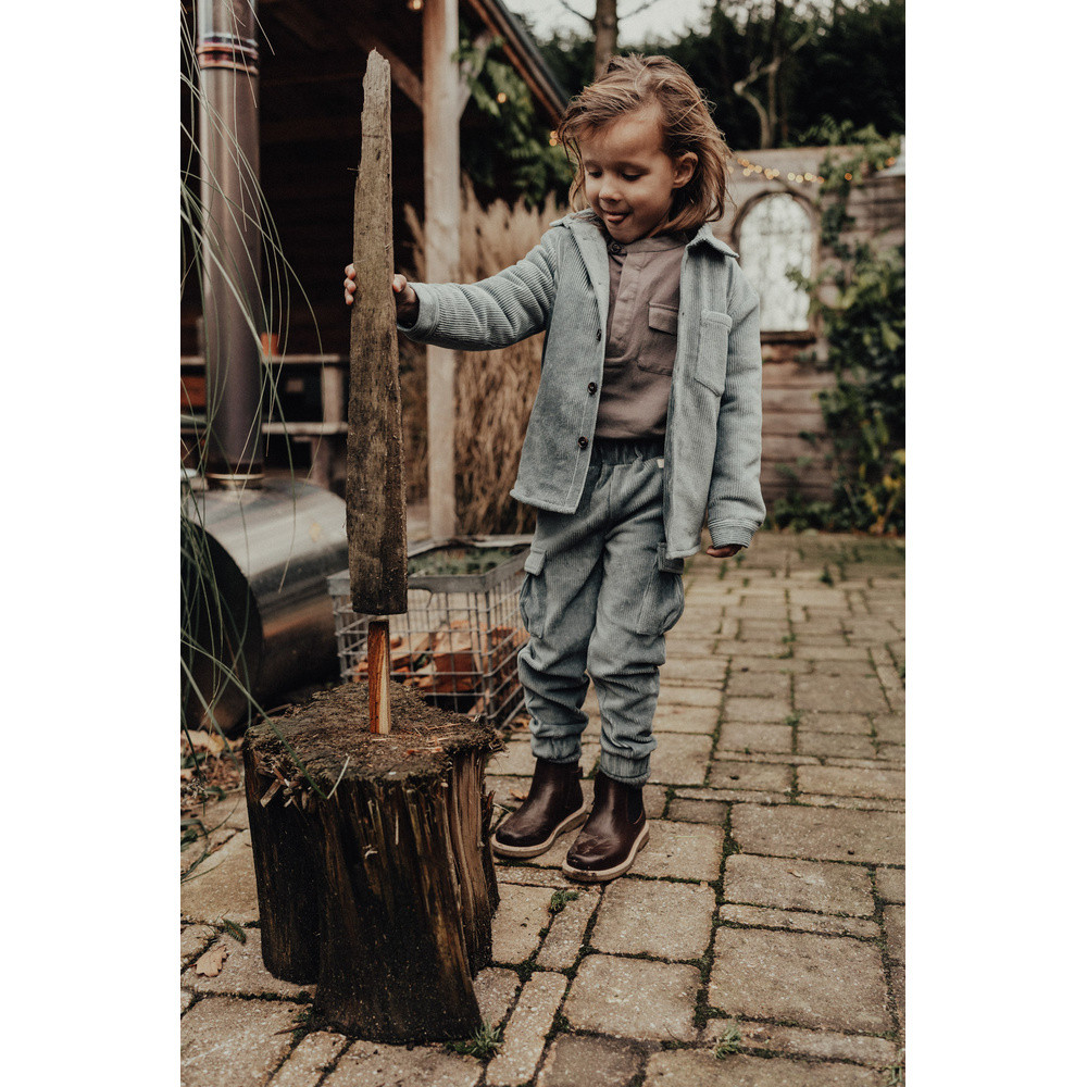 Chaldon Corduroy Teddy Jacket Blauw Chaldon Corduroy Teddy Jacket Blauw