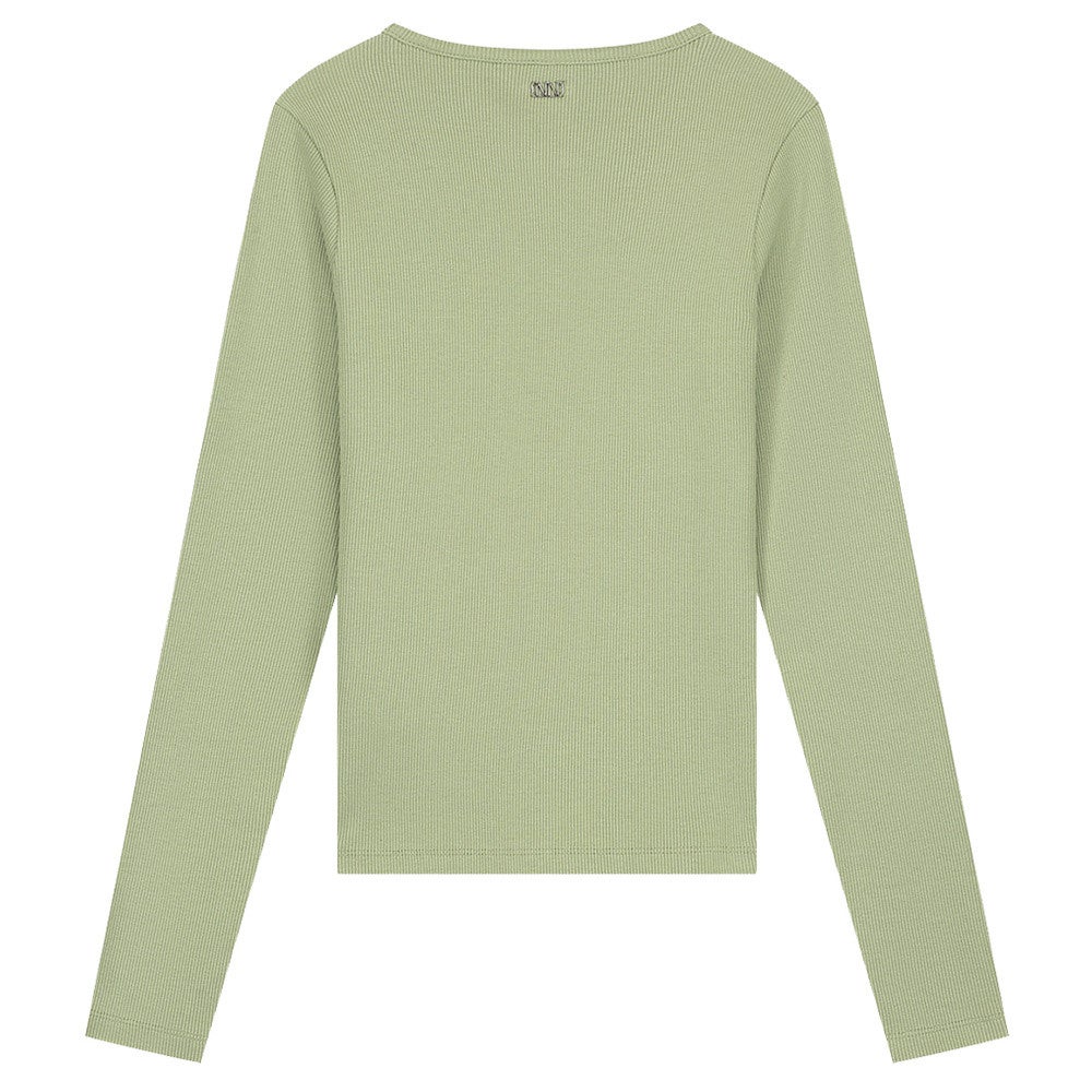 Presley LS Rib Top Groen KL Presley LS Rib Top Groen KL