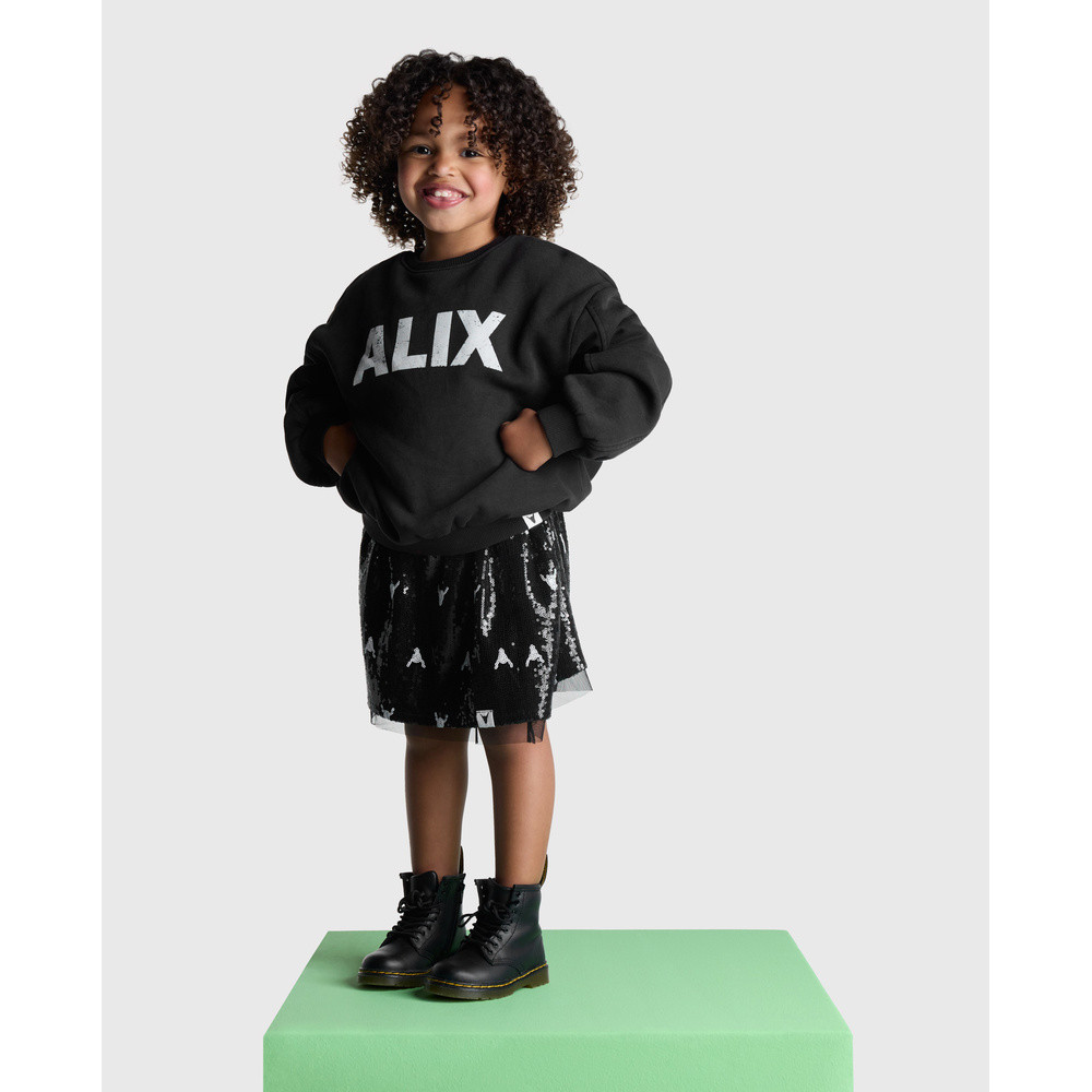 Kids woven sequins bull skirt Zwart 1 Kids woven sequins bull skirt Zwart 1