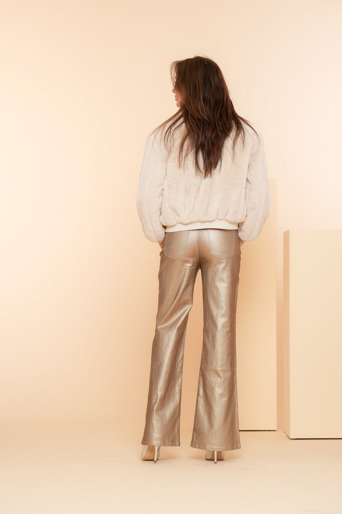 Jeans coated wide Goud KL Jeans coated wide Goud KL