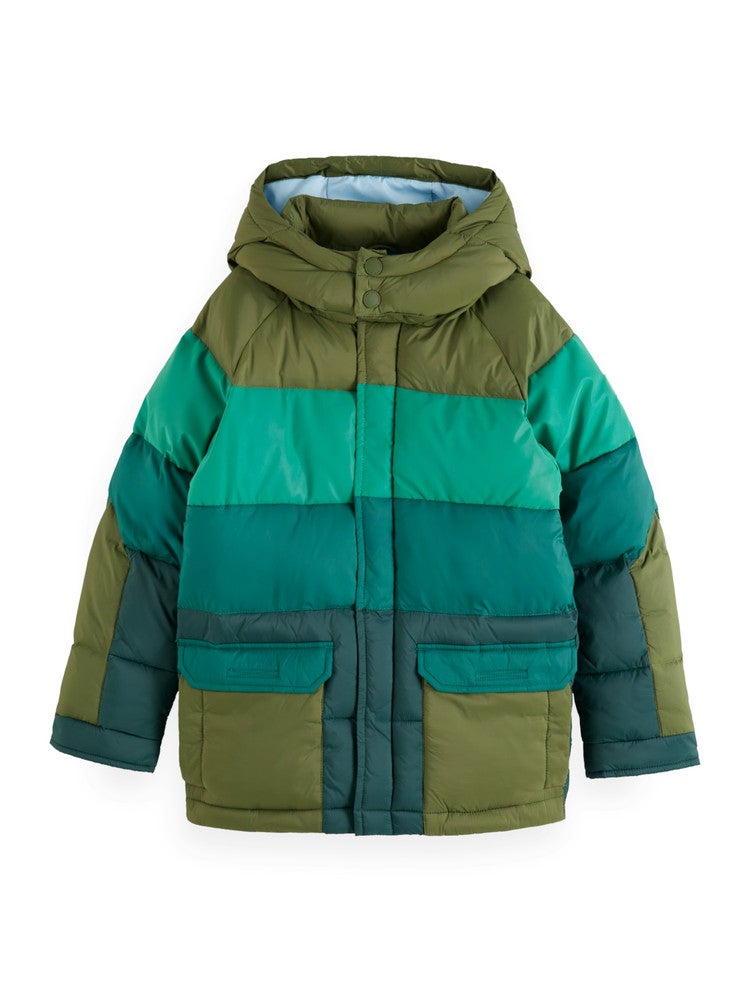 COLOURBLOCK PADDED JACKET Groen COLOURBLOCK PADDED JACKET Groen