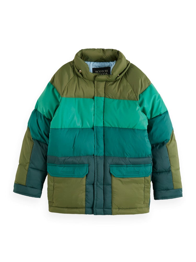 COLOURBLOCK PADDED JACKET Groen COLOURBLOCK PADDED JACKET Groen