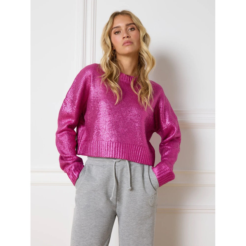 Ladies Knitted Purple Sweater MAY Paars Ladies Knitted Purple Sweater MAY Paars