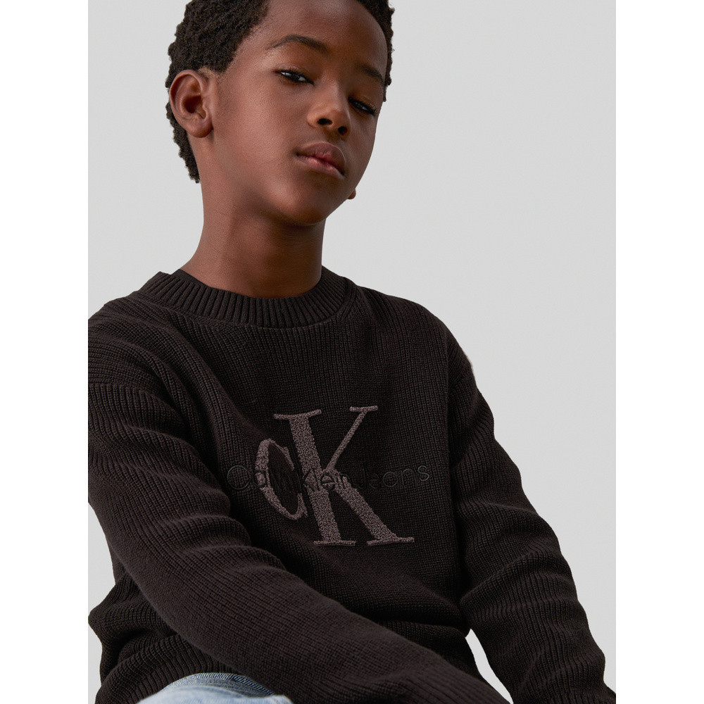 Towelling CK Stitch Sweater Zwart 1 Towelling CK Stitch Sweater Zwart 1