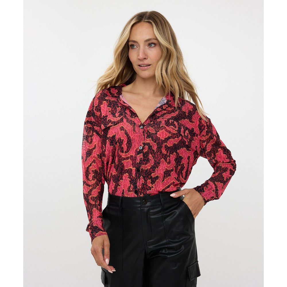 Blouse mesh Masterpiece Rood Blouse mesh Masterpiece Rood
