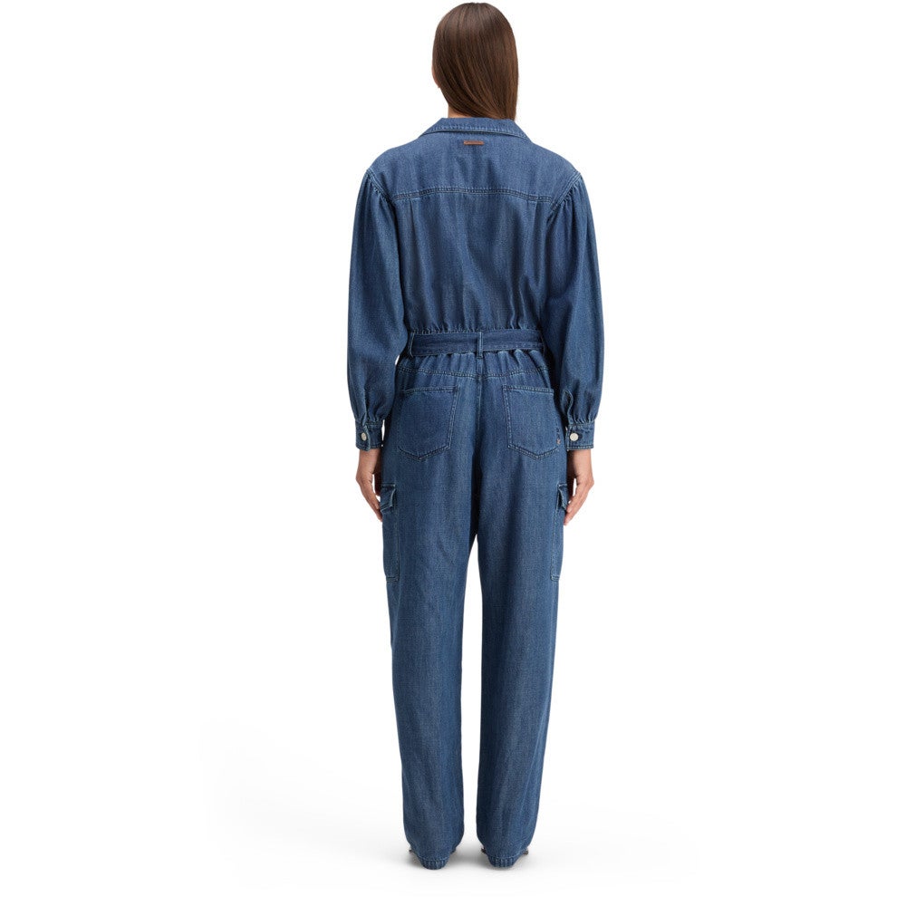 Lightweight Denim Jumpsuit In Blauw Lightweight Denim Jumpsuit In Blauw