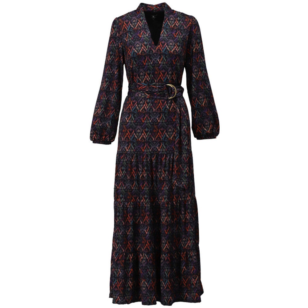 Maxi Jurk Met Riem Design Multi - Main Image