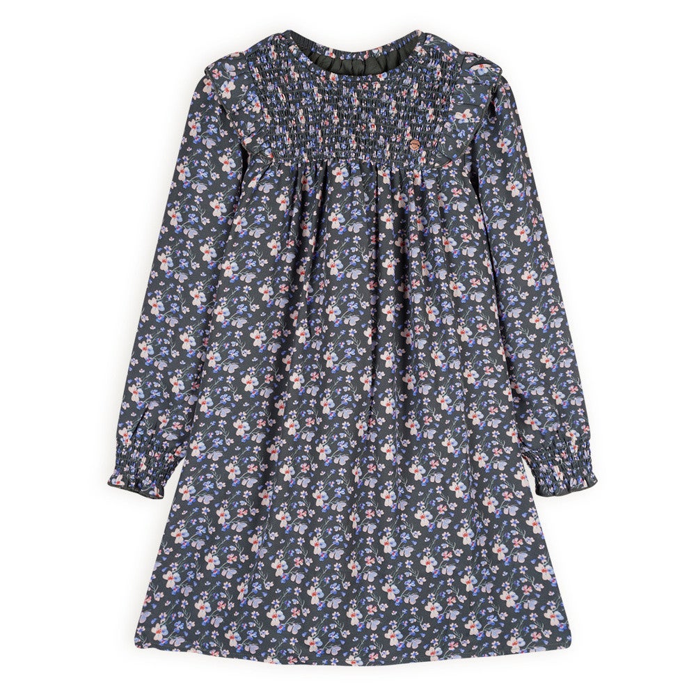 Maan AOP Watercolor dress with belt Grijs Maan AOP Watercolor dress with belt Grijs