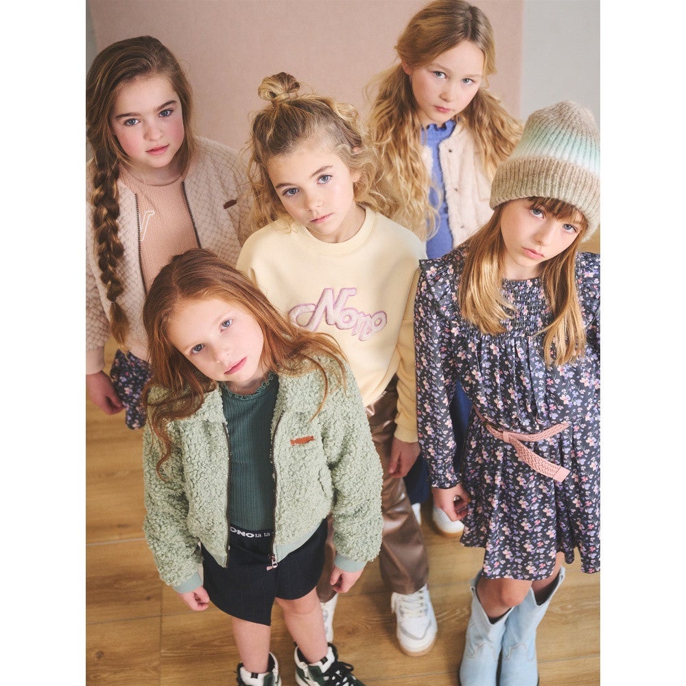 Maan AOP Watercolor dress with belt Grijs Maan AOP Watercolor dress with belt Grijs