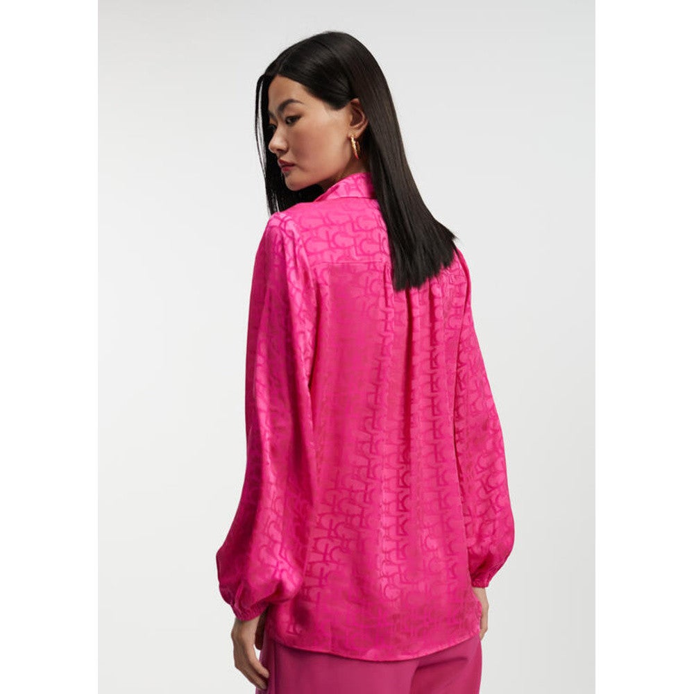 Blouse Met Striksjaal Roze Blouse Met Striksjaal Roze