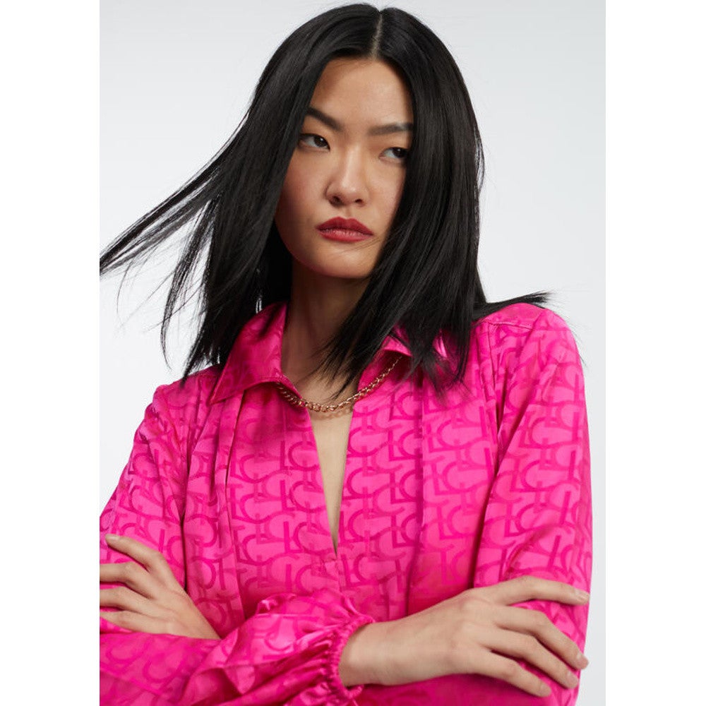 Blouse Met Striksjaal Roze Blouse Met Striksjaal Roze