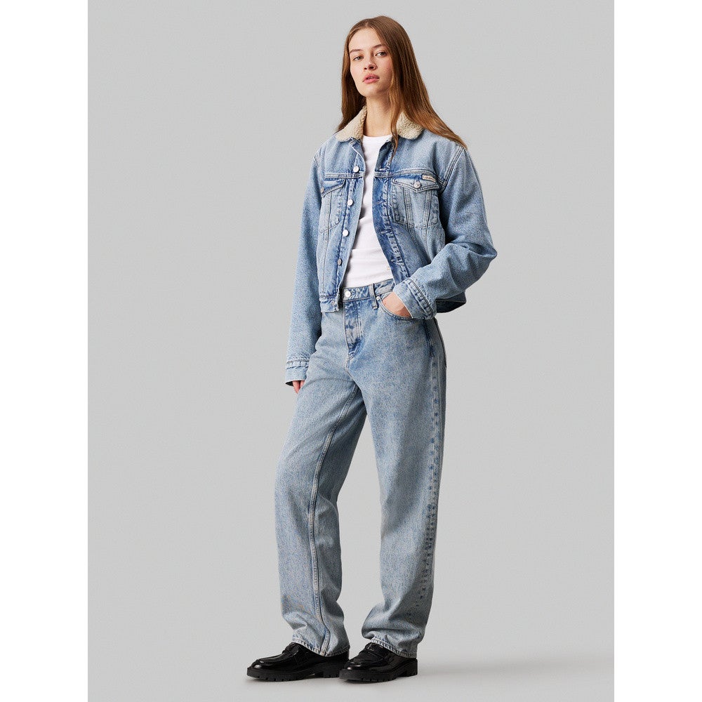 Regular Sherpa Denim Jacket Blauw KL Regular Sherpa Denim Jacket Blauw KL