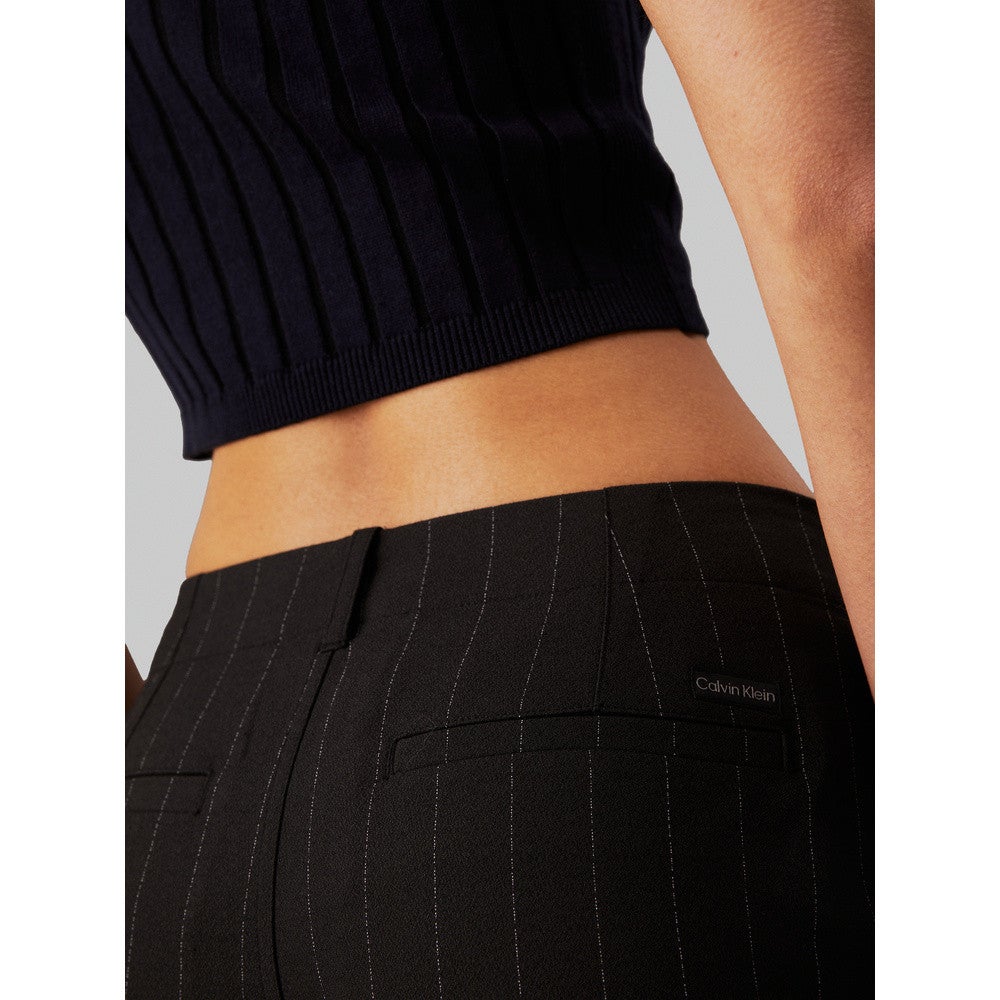 Soft Crepe Pinstripe Pant Zwart KL Soft Crepe Pinstripe Pant Zwart KL